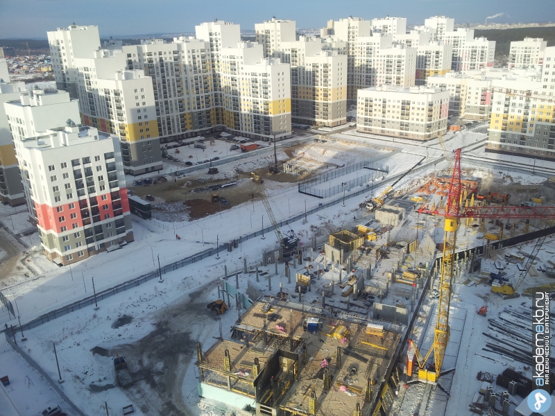 Академический район Екатеринбург Ход строительства школы в 5 квартале