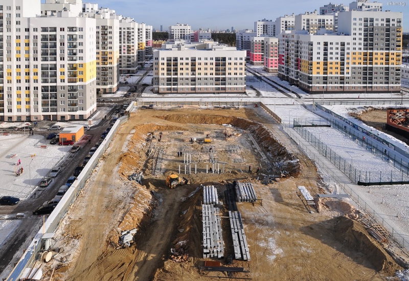 Академический район Екатеринбург Ход строительства детского сада в блоке 5.1