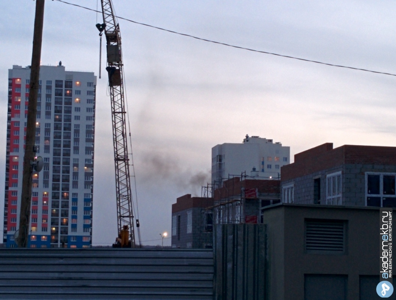 Академический район Екатеринбург Пожар в строящемся садике