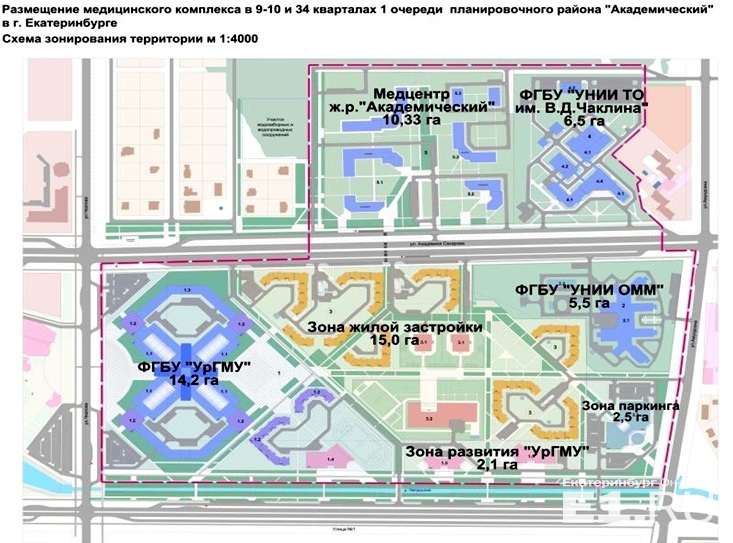 Академический район Екатеринбург Для медиков в районе построят таунхаусы