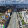 Проспект Сахарова с высоты: дорожные работы не прекращаются