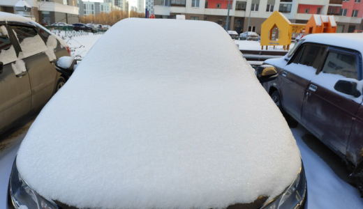 В последний день осени улицы Академического замело снегом