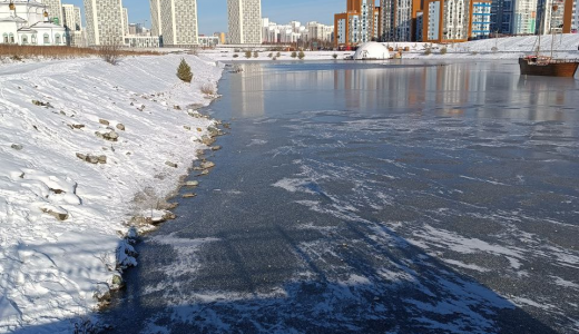 Осторожно, тонкий лёд: пруд в Академическом начинает замерзать