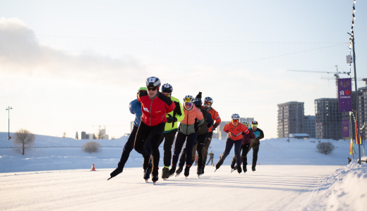 Мороз – не помеха: конькобежный марафон прошёл в Преображенском парке