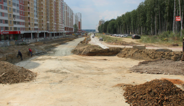 В 7 квартале продолжается строительство улицы Мехренцева