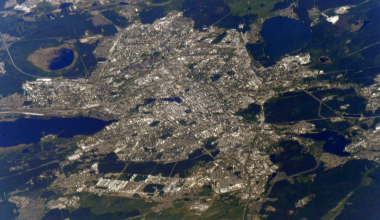 Академический район попал на фото из космоса
