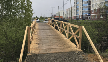 Из Широкой Речки в Академический построили новый пешеходный мост