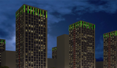 Верхние этажи всех «свечек» 26 квартала подсветят и синхронизируют