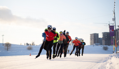 Мороз – не помеха: конькобежный марафон прошёл в Преображенском парке